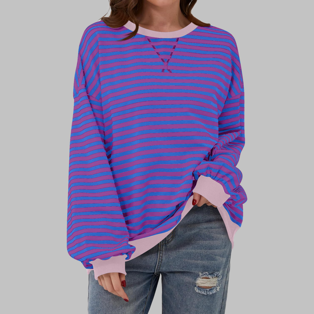 Luna - Sweater de manga larga a rayas suaves