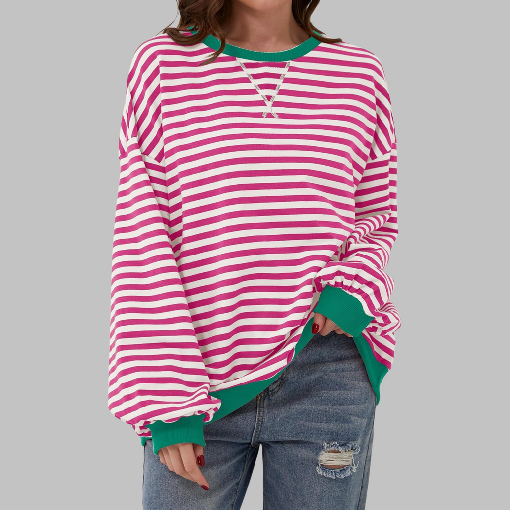 Luna - Sweater de manga larga a rayas suaves