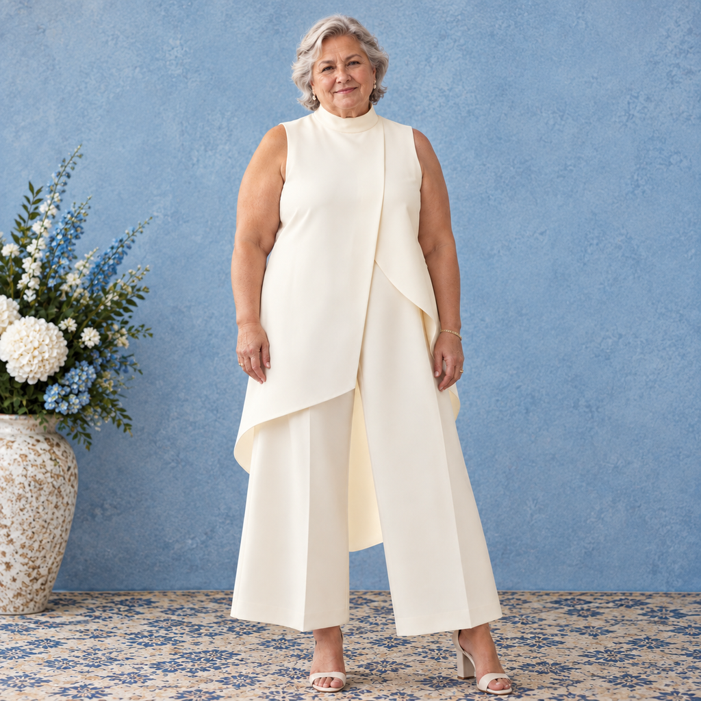 Valentina - Mono elegante con top drapeado