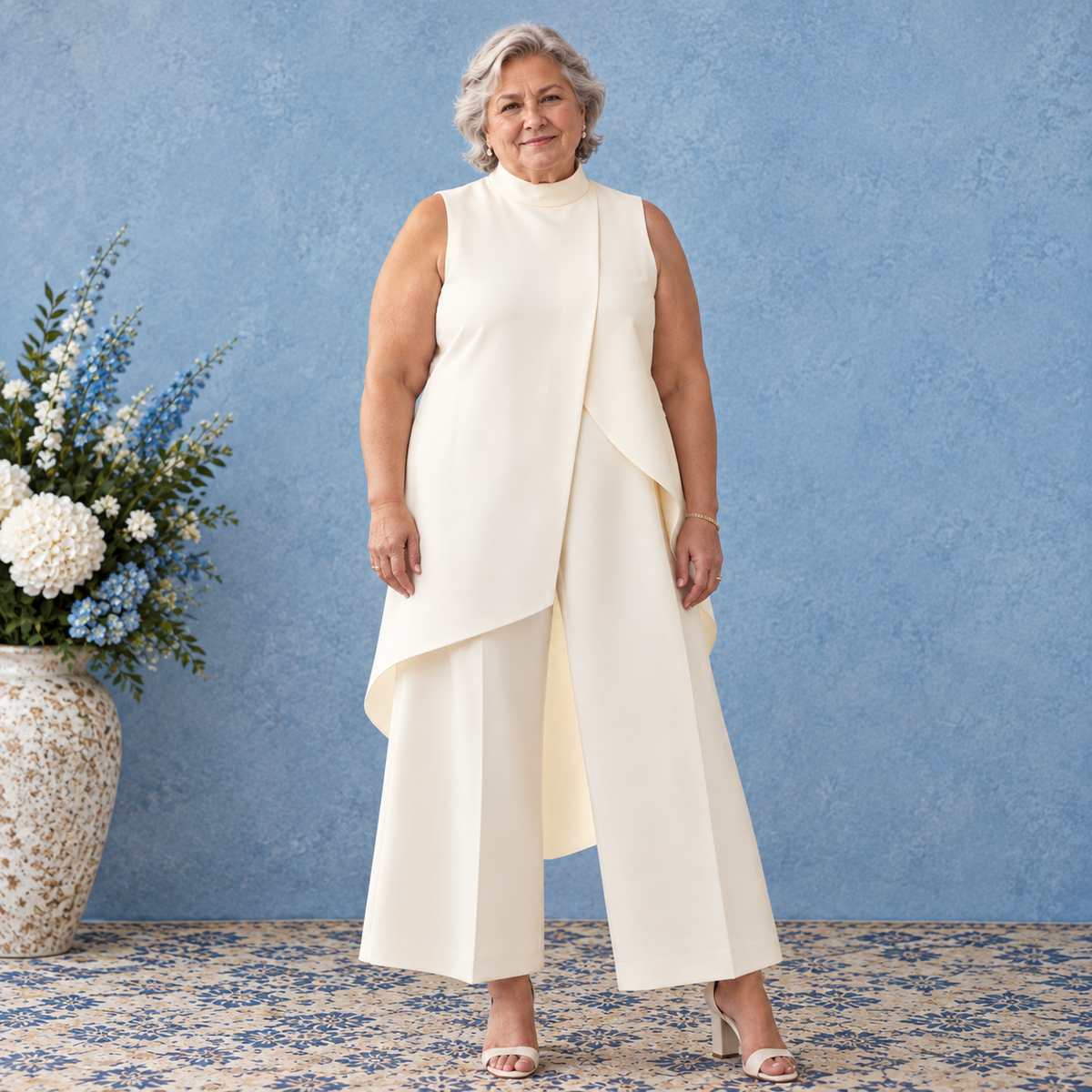 Valentina - Mono elegante con top drapeado