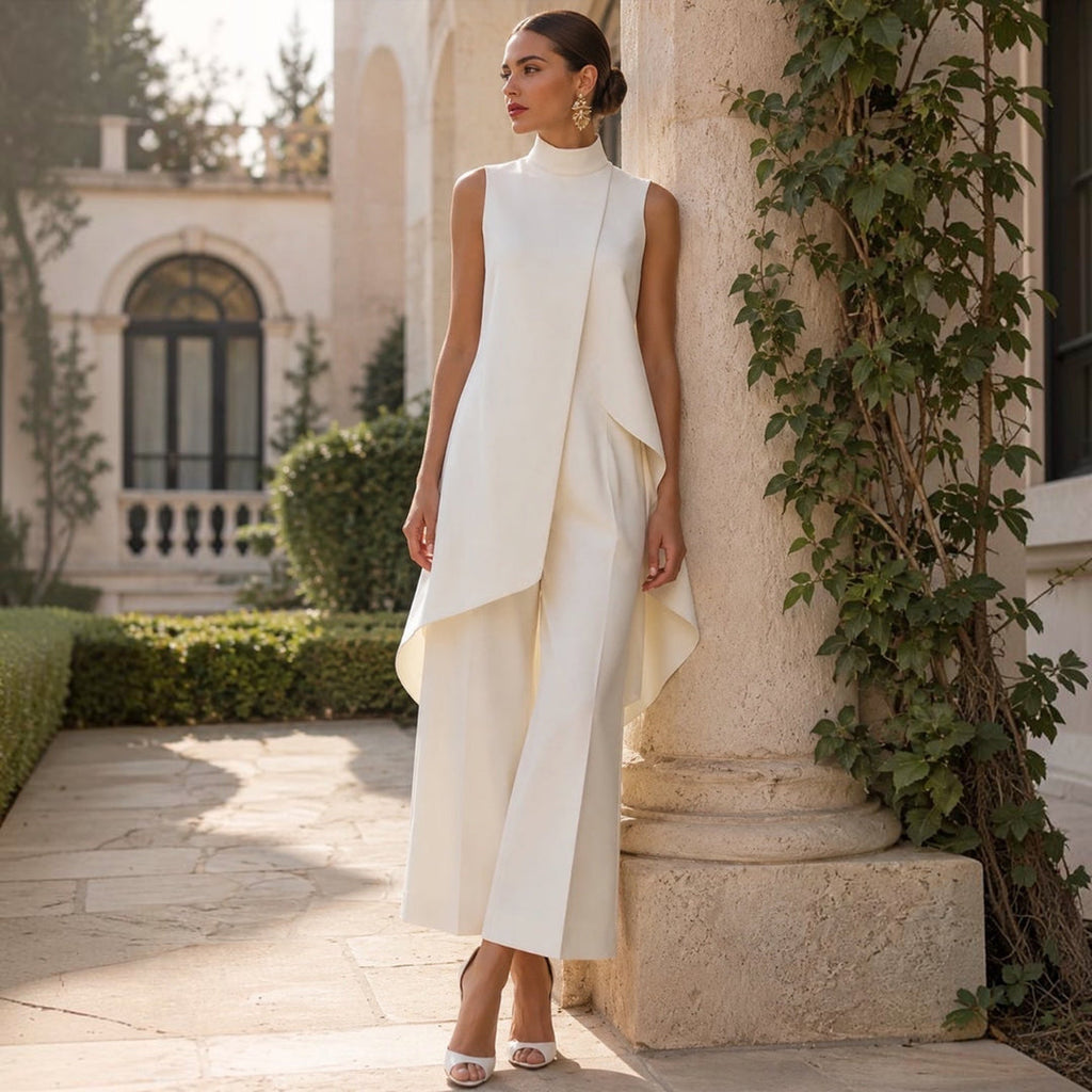 Valentina - Mono elegante con top drapeado