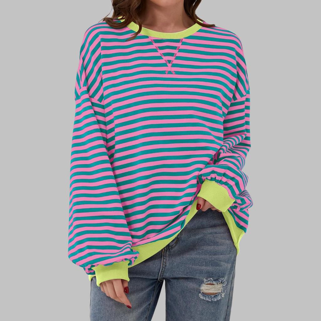 Luna - Sweater de manga larga a rayas suaves