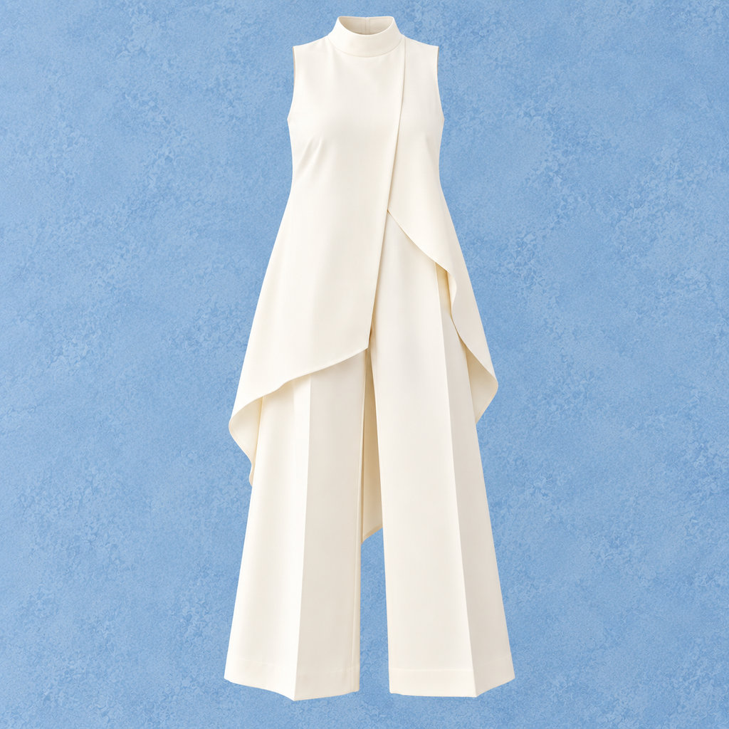 Valentina - Mono elegante con top drapeado