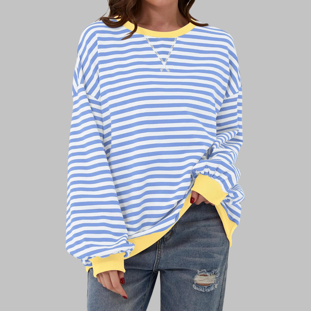 Luna - Sweater de manga larga a rayas suaves