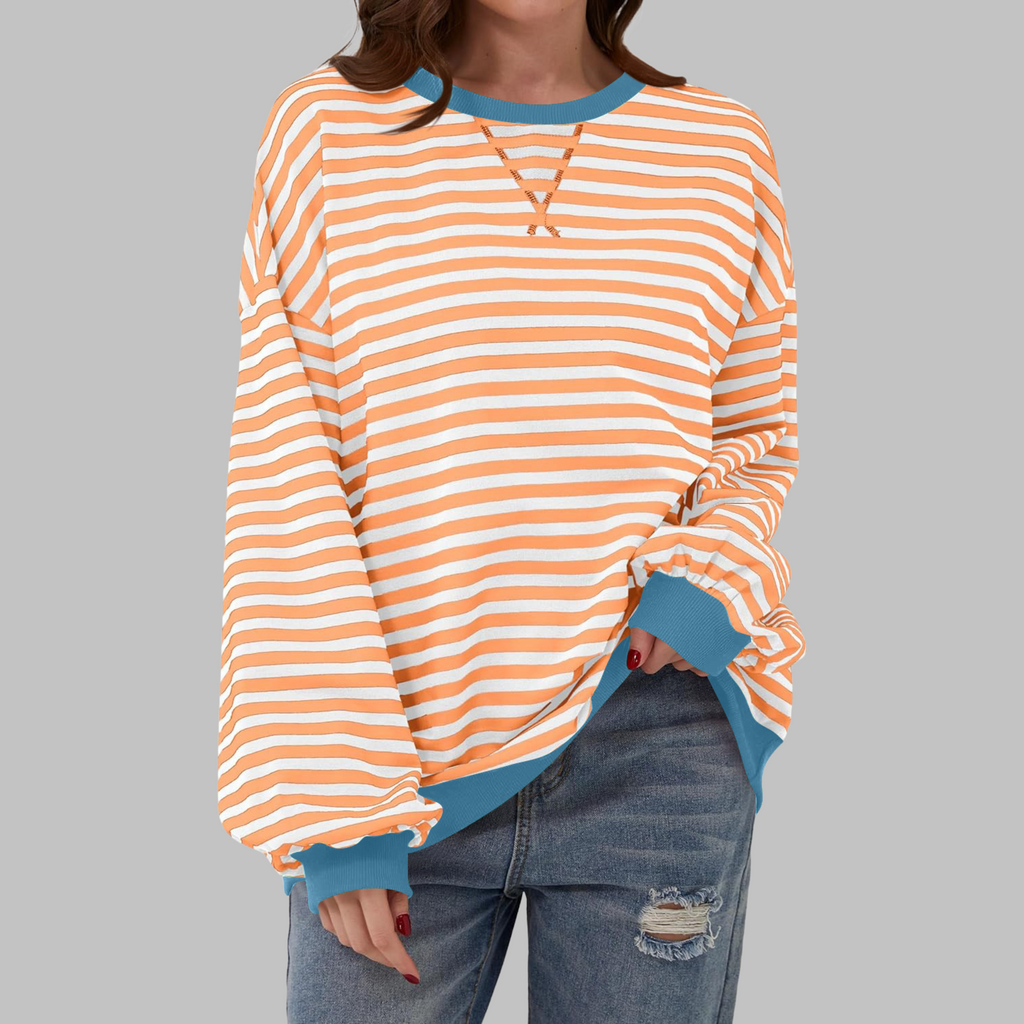 Luna - Sweater de manga larga a rayas suaves