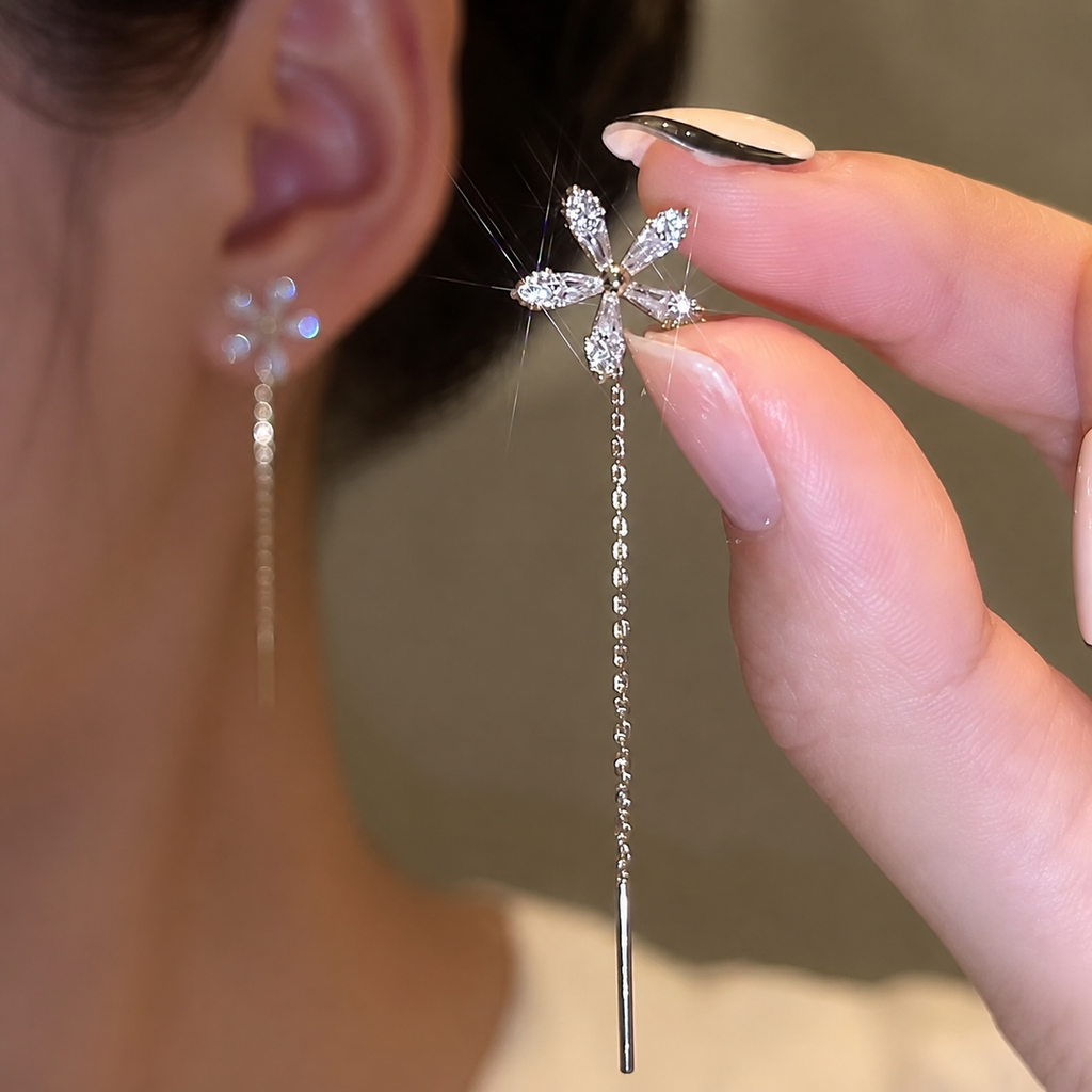 Pendientes colgantes de estrellas
