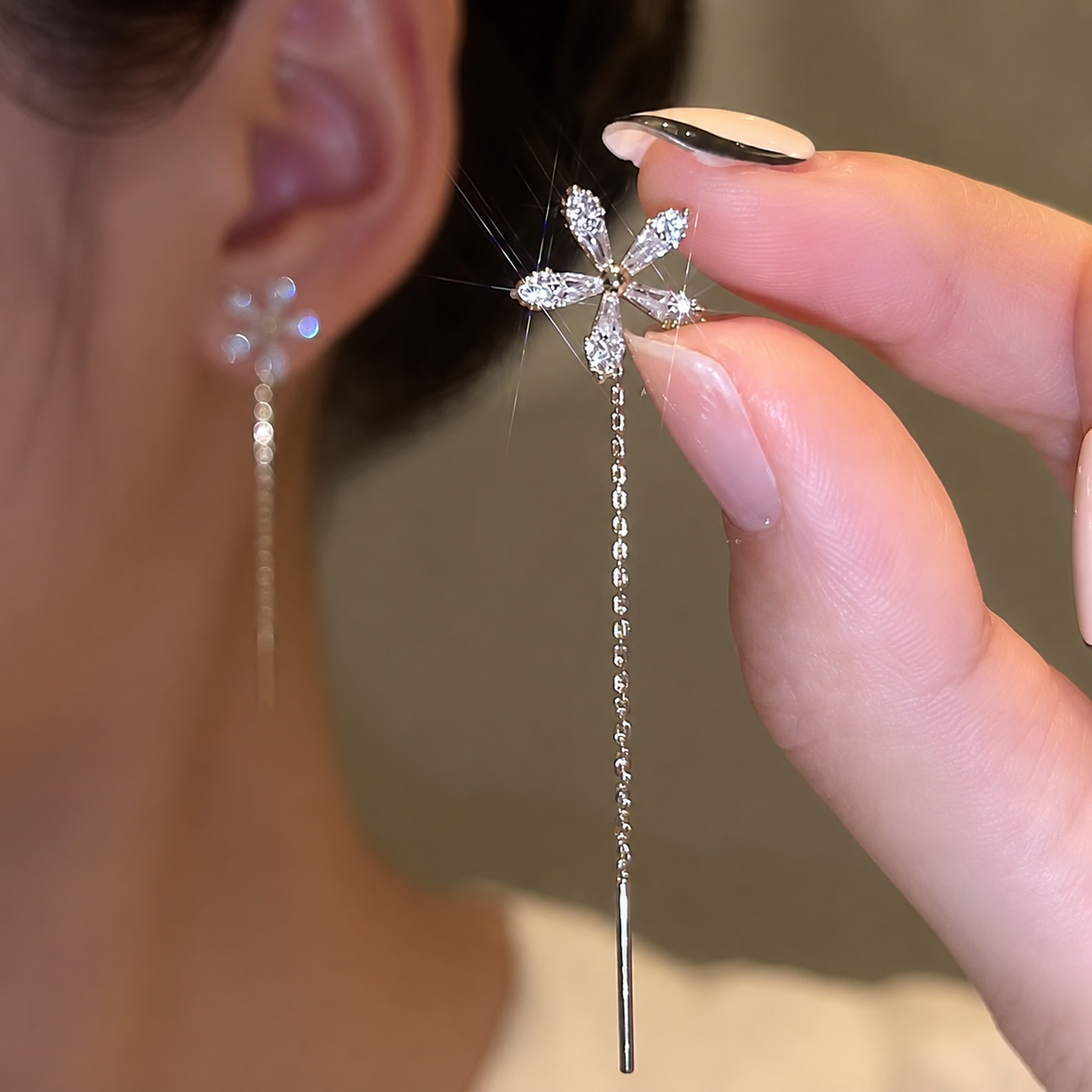 Pendientes colgantes de estrellas