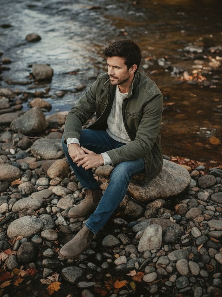 Valmont - Field Jacket vintage verde oliva