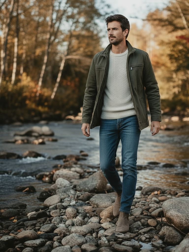Valmont - Field Jacket vintage verde oliva