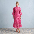 Maya - Vestido de encaje rosa jazmín