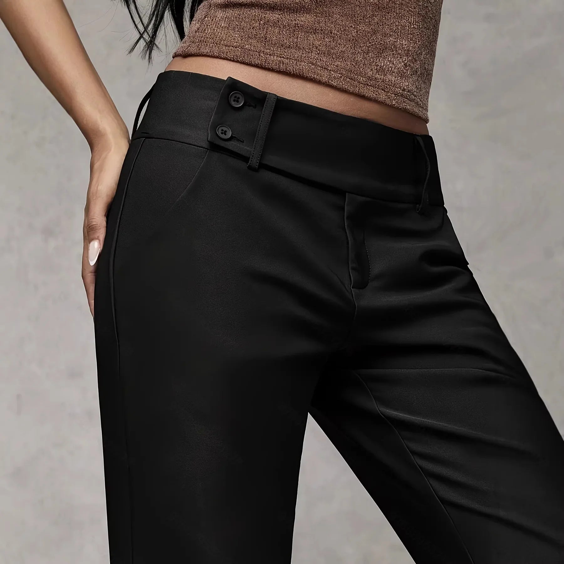 Melany - Pantalones con un elegante corte recto y tiro bajo