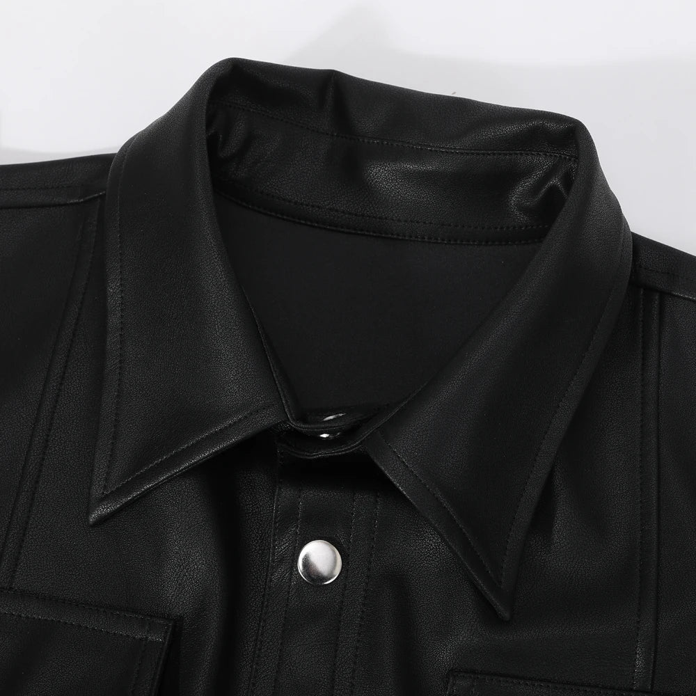 Rubén - Camisa de manga larga en piel sintética