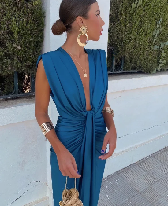 Selena - Vestido Drapé Ardiente