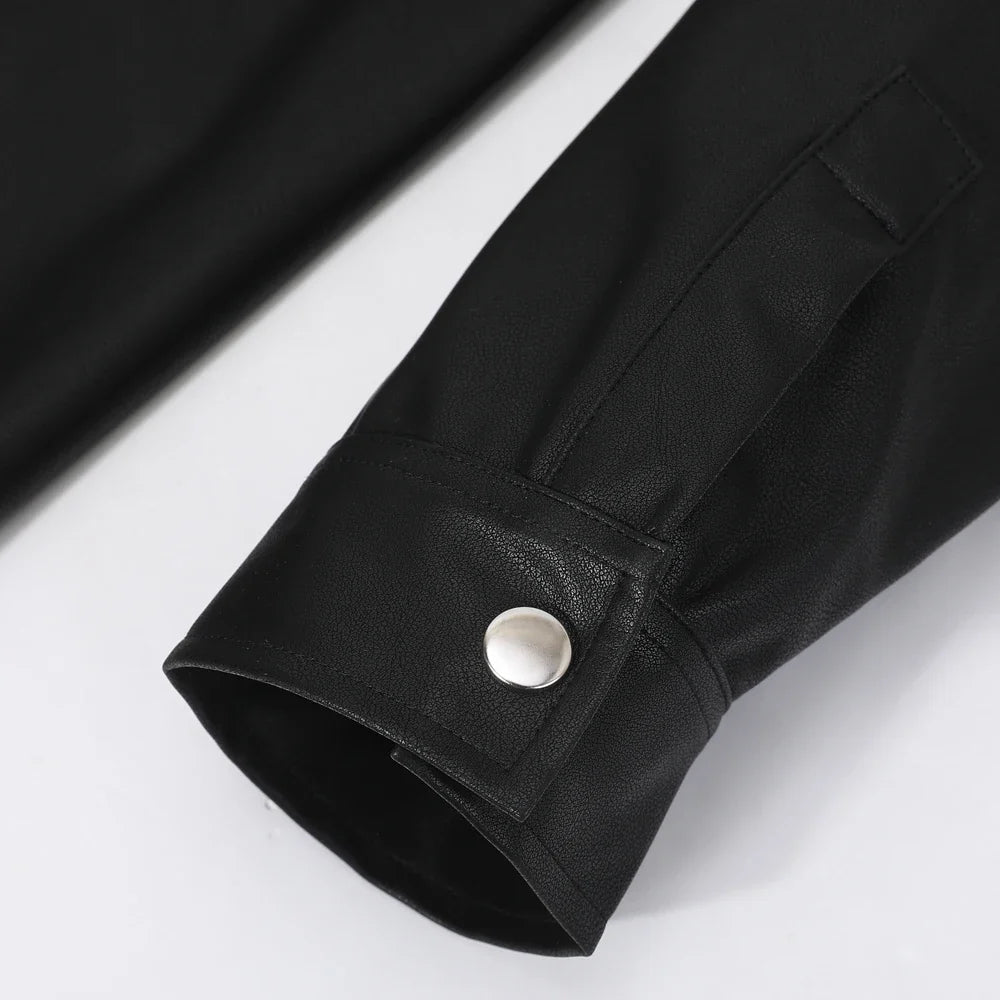 Rubén - Camisa de manga larga en piel sintética
