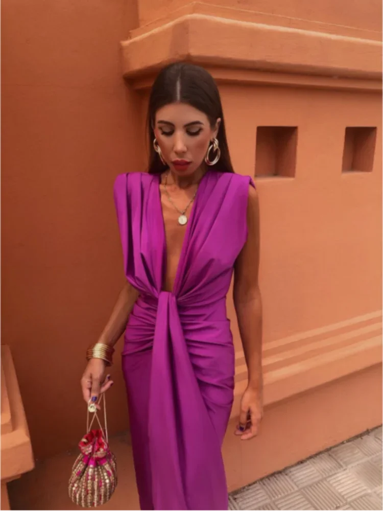 Selena - Vestido Drapé Ardiente