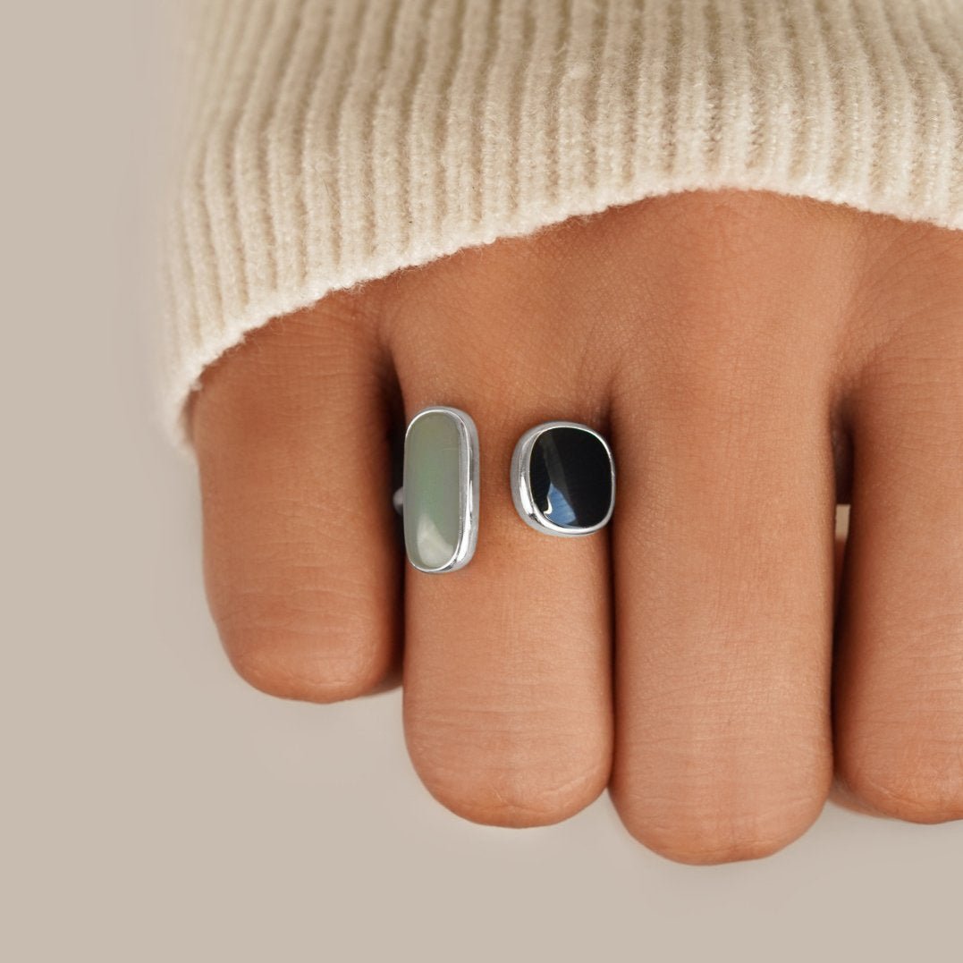 Anillo de plata con aguamarina