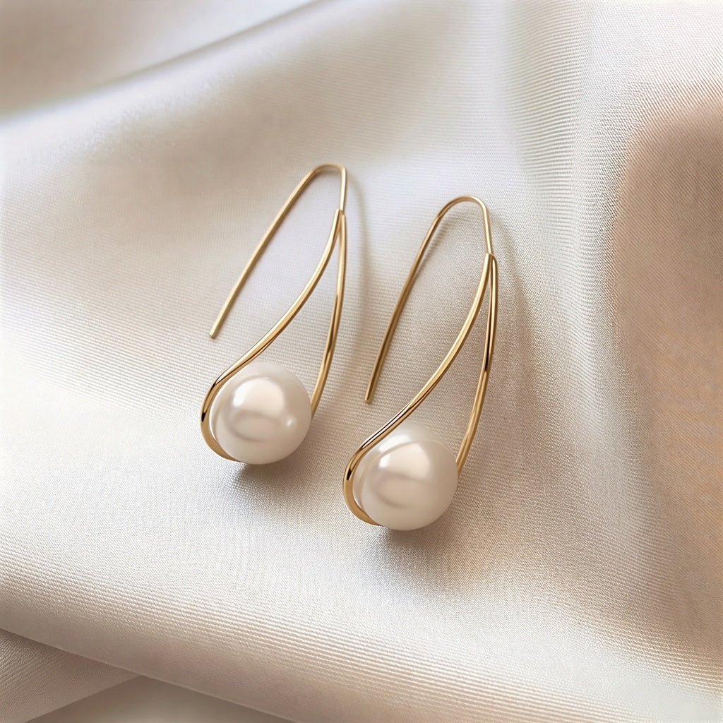 Leny - Pendientes «Pearl Mistico» de diseño elegante