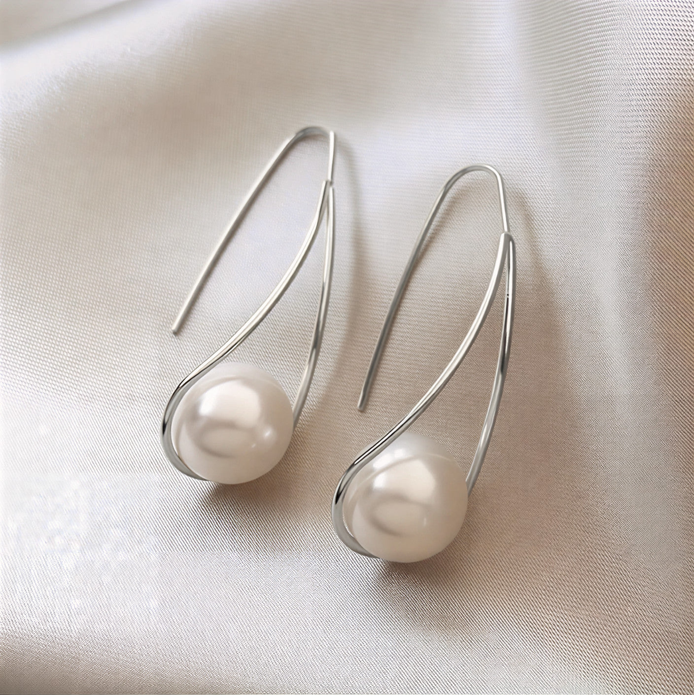 Leny - Pendientes «Pearl Mistico» de diseño elegante
