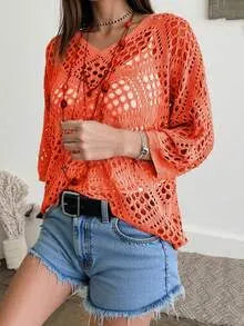 Vicky - Jersey de crochet con escote V