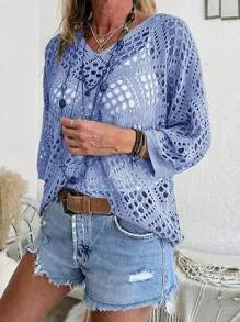 Vicky - Jersey de crochet con escote V