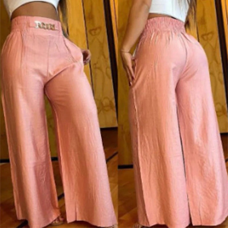 Atenea- Pantalón palazzo de cintura alta