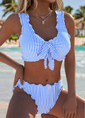 Alba - Bikini con lazo y suaves volantes