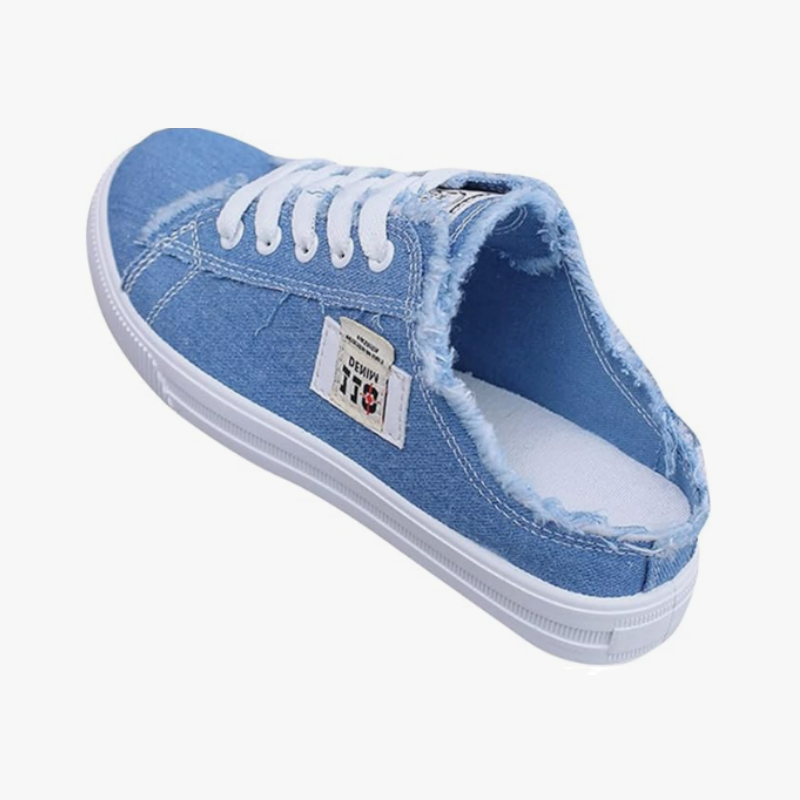 Nury - Zapatillas tipo mule de denim