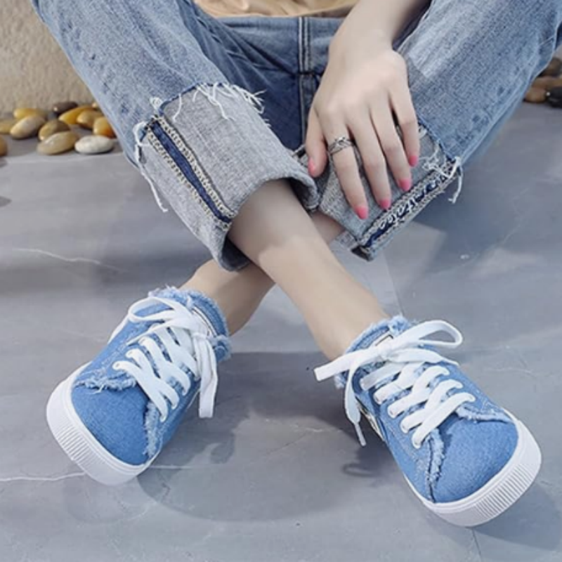 Nury - Zapatillas tipo mule de denim