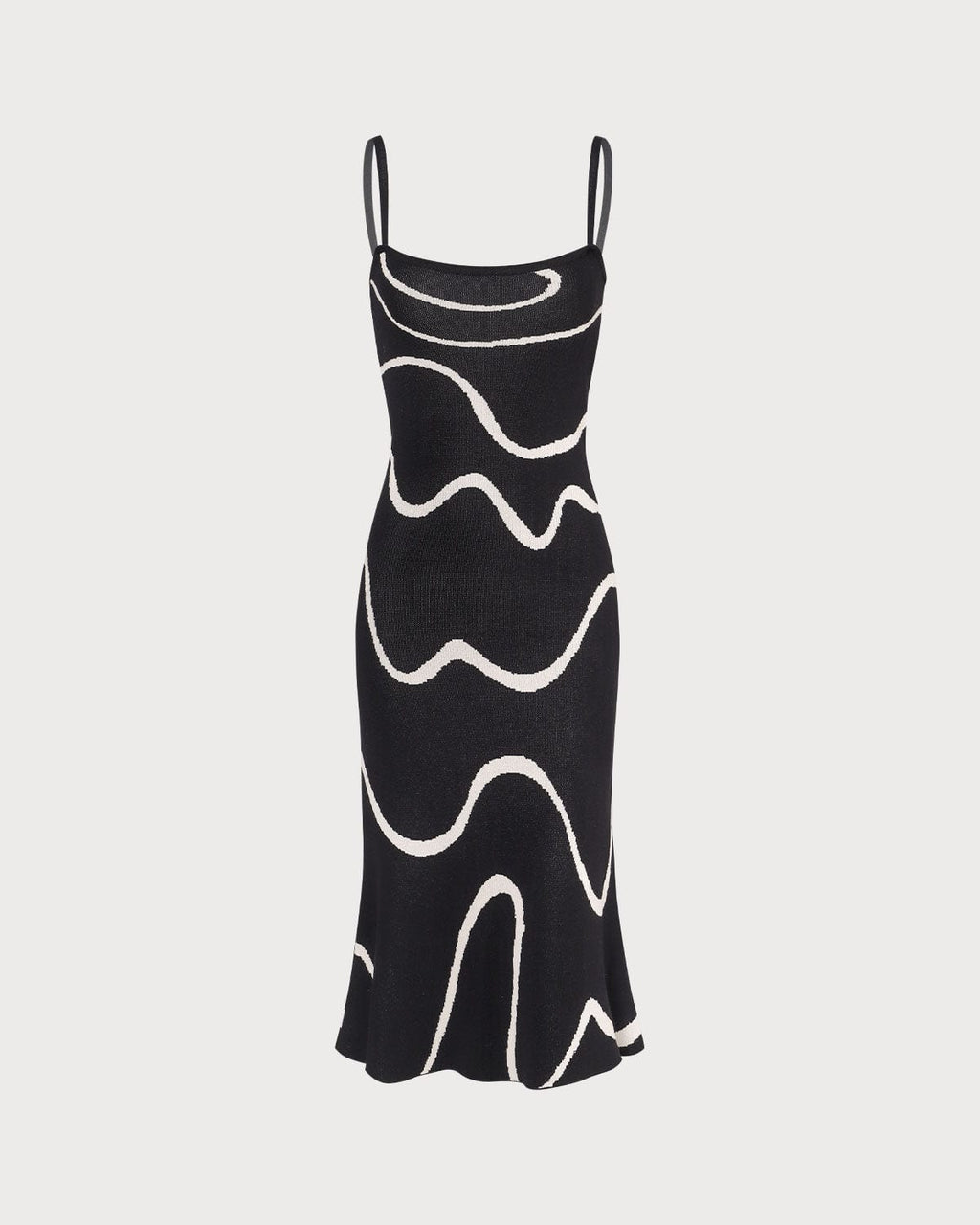Amelia - Vestido midi de punto con bajo en forma de sirena de Black Wave