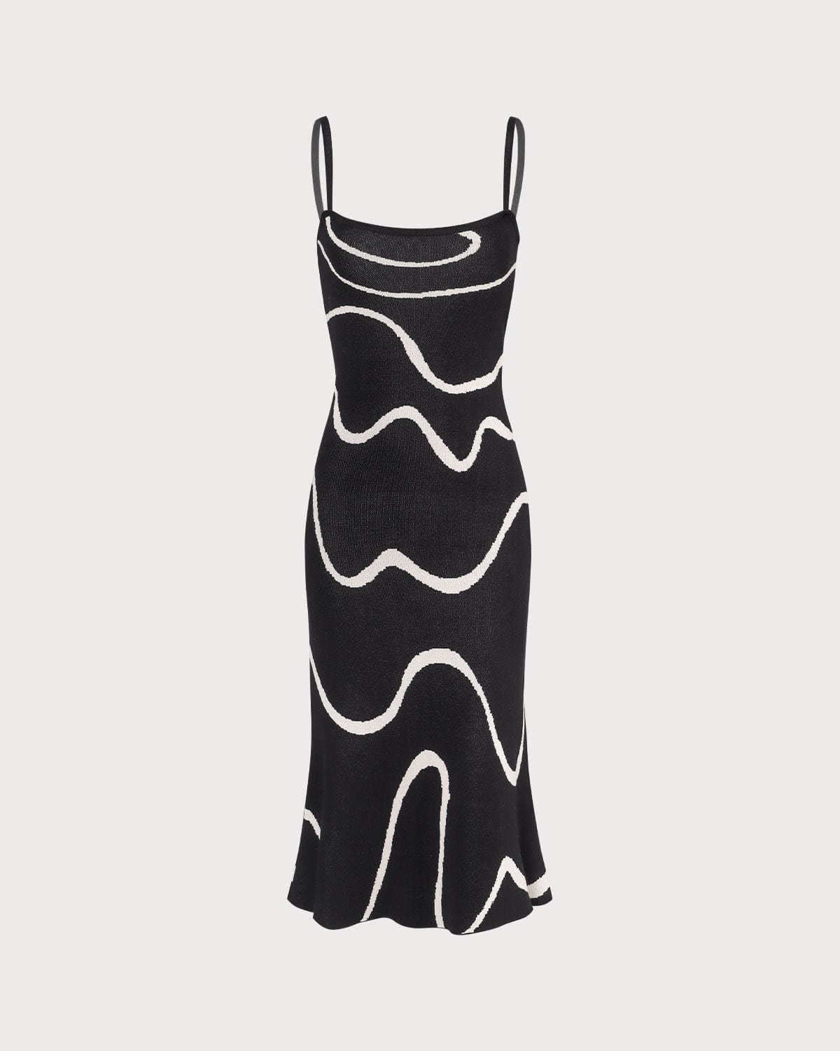 Amelia - Vestido midi de punto con bajo en forma de sirena de Black Wave